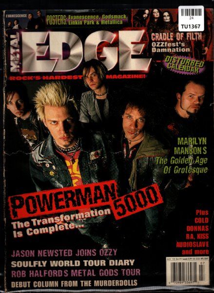 Metal Edge Magazine, July 2003, TU24-1367