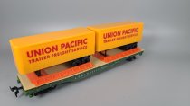 Tyco, Union Pacific Flatbed Car with 2 Trailer Containers, HO Gauge, TU24-1726