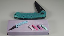 Locking Blade Knife with Belt Clip, Aqua Finish, New, Duck, TU24-1675