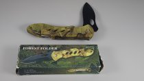 Locking Blade Knife with Belt Clip, Camo Finish, New, Forest, TU24-1681