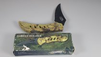 Locking Blade Knife with Belt Clip, Camo Finish, New, Forest, TU24-1682