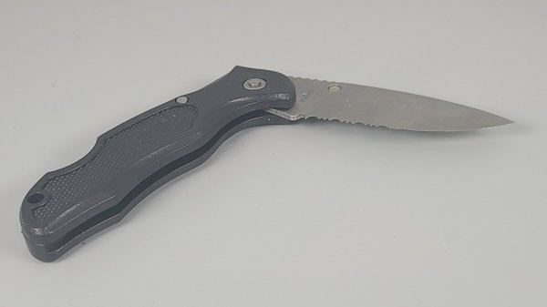 Locking Blade Knife, Black Finish, New, White Tail Cutlery, TU25-0016