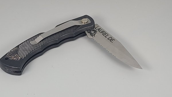 Locking Blade Knife, Black Finish, New, No Name Manufacture, TU25-0031