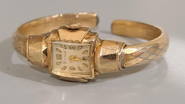 Bulova, Lady's, Swiss, Wind Up, 10 K RGP Bezel, Watch, TU25-0073