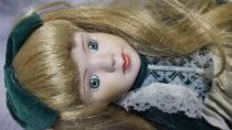 No Name Manufacture, Green Color, Doll, Porcelain, TU25-0087