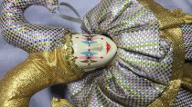 No Name Manufacture, Gold/Multi Color, Jester, Porcelain, TU25-0092
