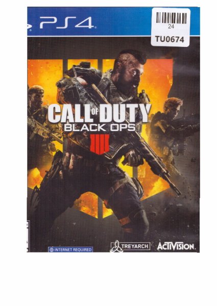 Sony, Play Station 4, Call Of Duty, Black Ops IV, Game, TU24-0674