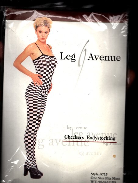 Leg Avenue, Body Stocking, LA8715, WHTBLK, FA-LA8715-WHTBLK