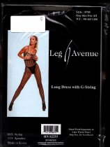 Leg Avenue, Spandex, Crochet, Body Stocking, LA8705, Black, FA-LA8705-BLK