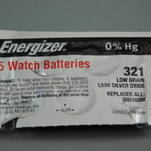 Energizer 5 Pack 321 Button Cell Battery