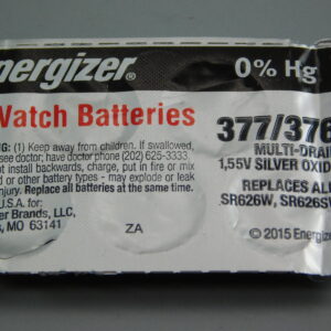 Energizer 377/376 Button Cell Battery 5 Pack